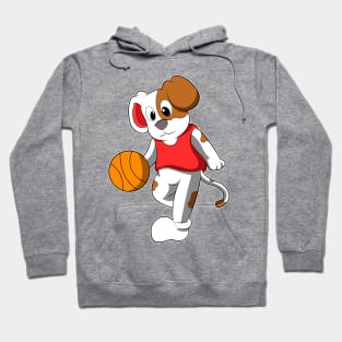 Dog at Sports with Basketball Hoodie